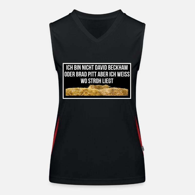 Stroh Funktionelles Kontrast-Tank Top für Frauen