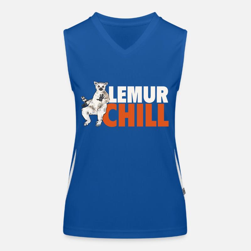 Lémurien à queue annelée Débardeur respirant contrasté Femme