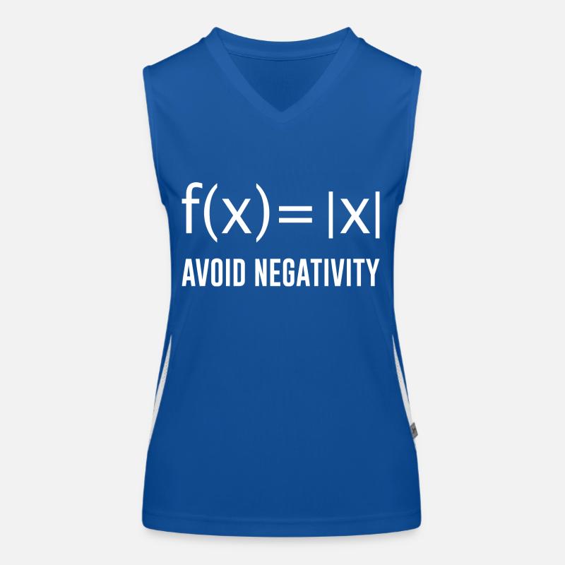 Mathe Mathematik Cooler Spruch Avoid negativity Funktionelles Kontrast-Tank Top für Frauen