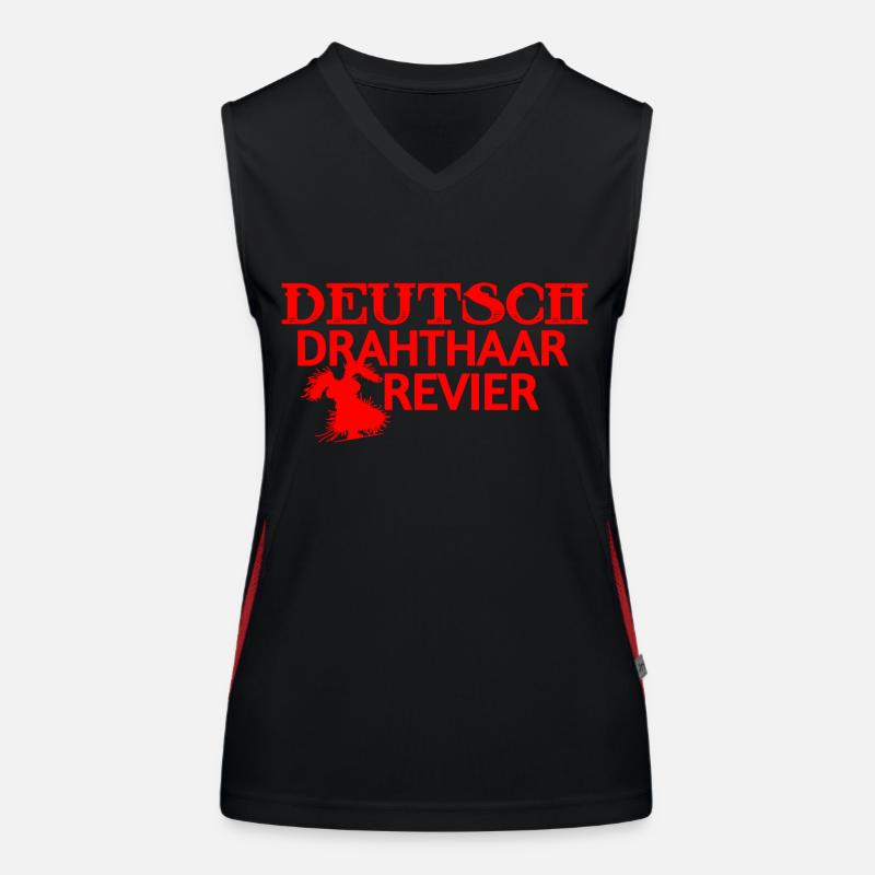 Deutsch Drahthaar Funktionelles Kontrast-Tank Top für Frauen