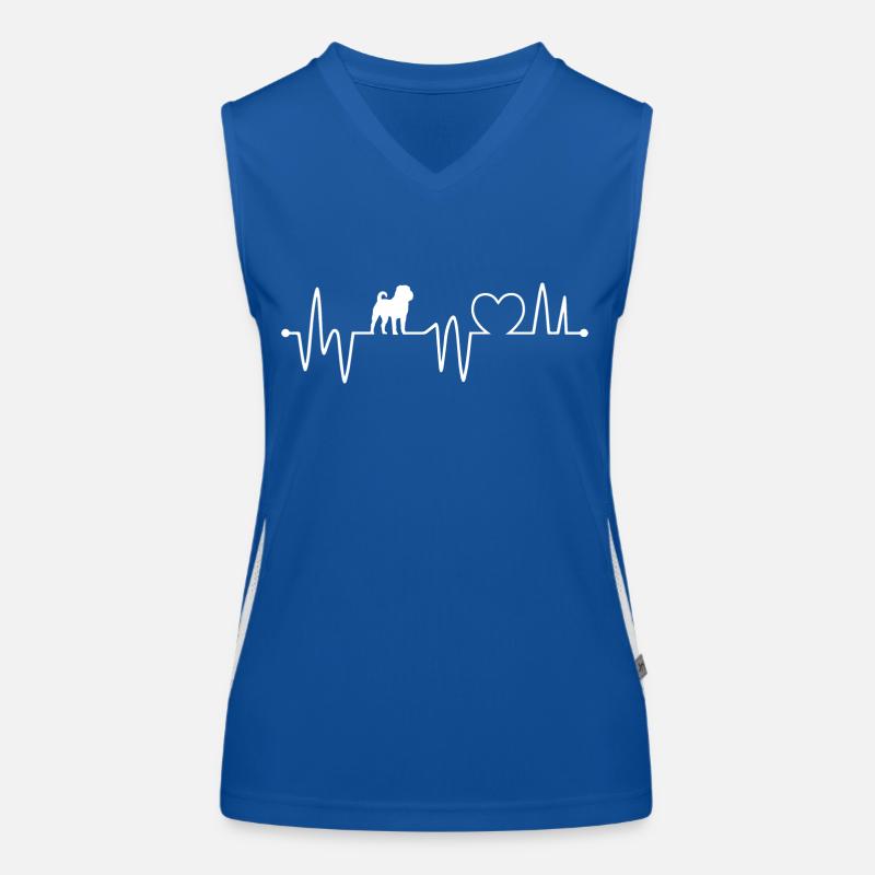 Herzschlag Hund Hund Funktionelles Kontrast-Tank Top für Frauen