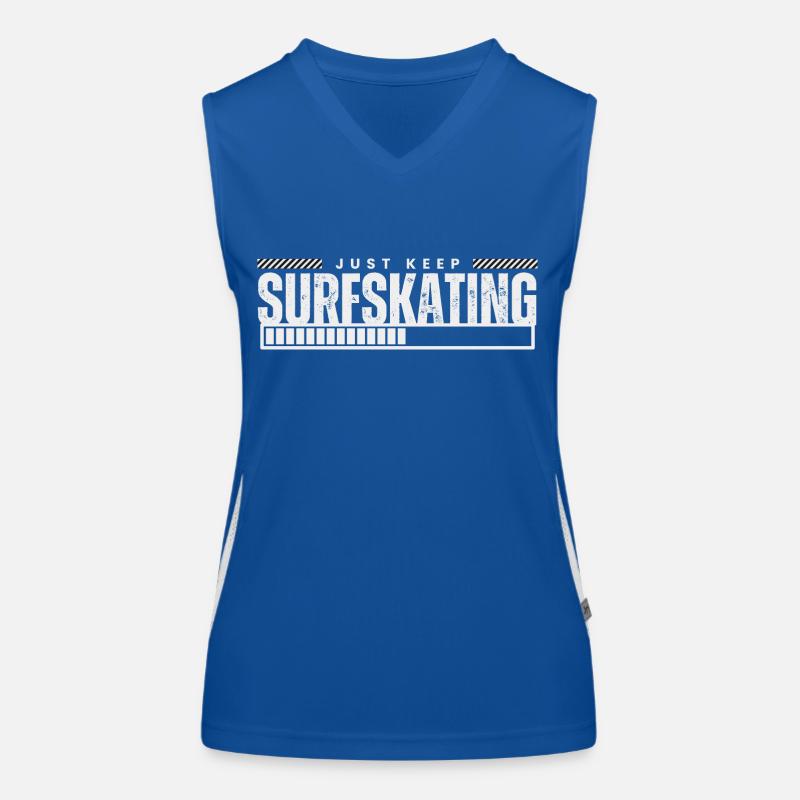 Just Keep Surfskating Funktionelles Kontrast-Tank Top für Frauen