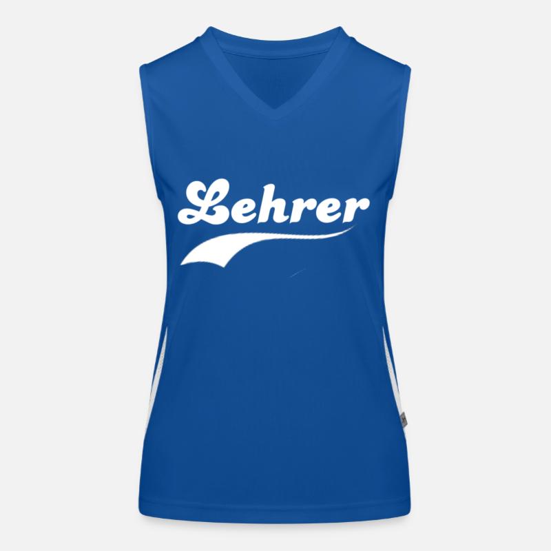 Lehrkraft Schule minimalistisch cooler Spruch Funktionelles Kontrast-Tank Top für Frauen