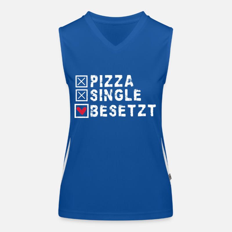 Pizza single occupied Women's Functional Contrast Tank Top