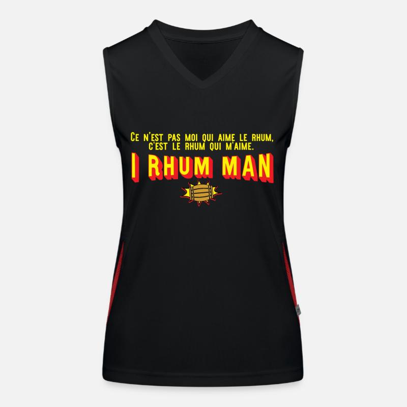 I rhum man cadeau Débardeur respirant contrasté Femme