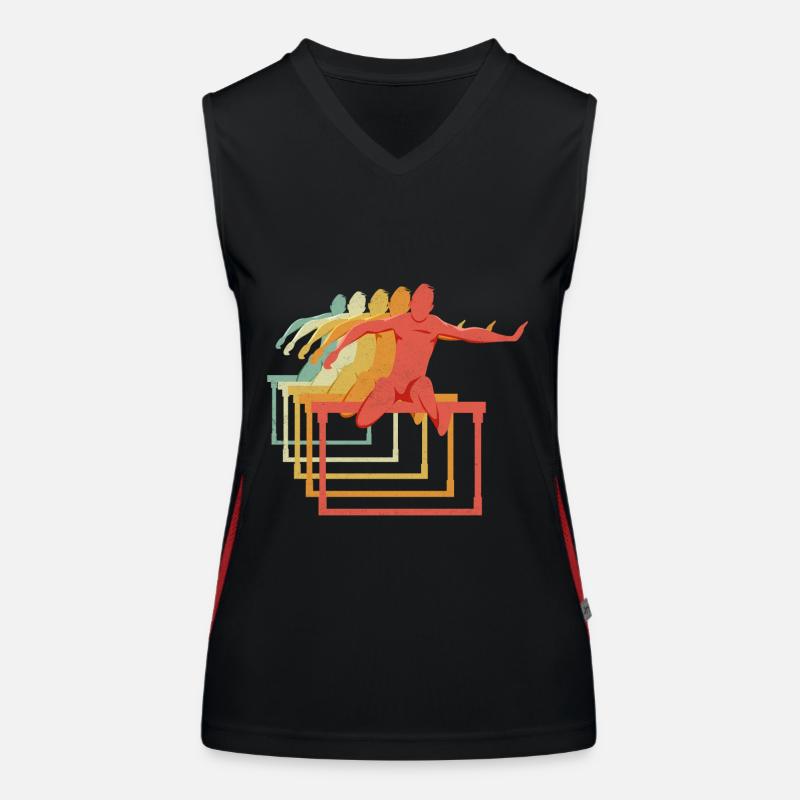 Hurdles Hurdling Hurdler Running Runner Athletes Women's Functional Contrast Tank Top