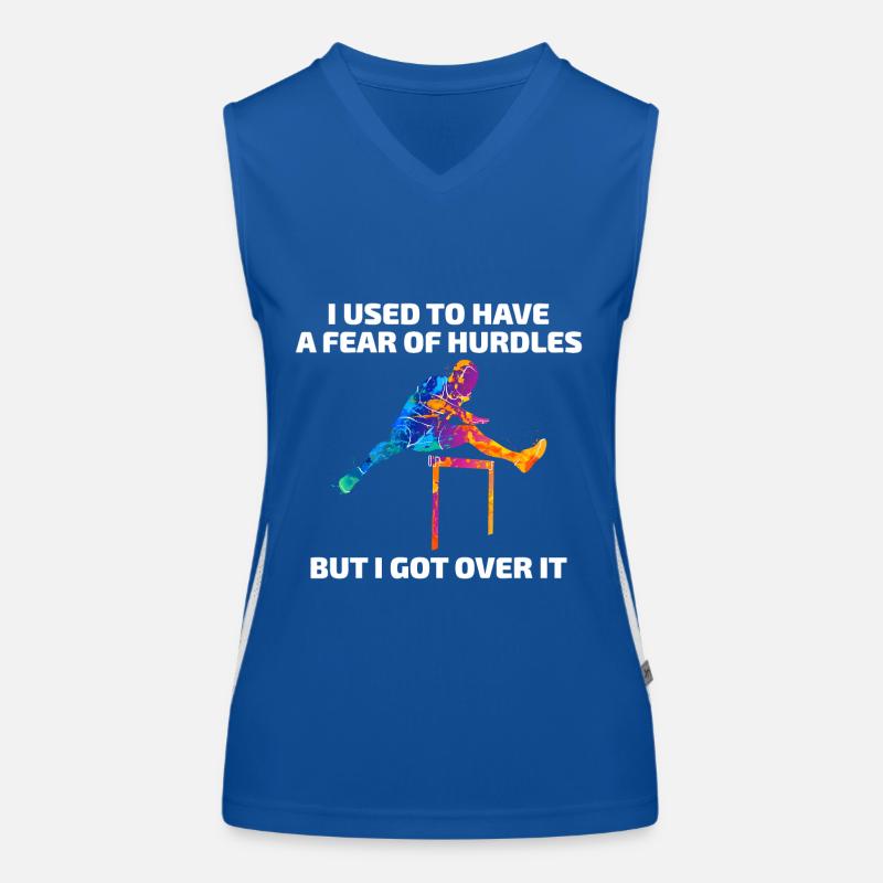 Hurdles Hurdling Hurdler Running Runner Athletes Women's Functional Contrast Tank Top