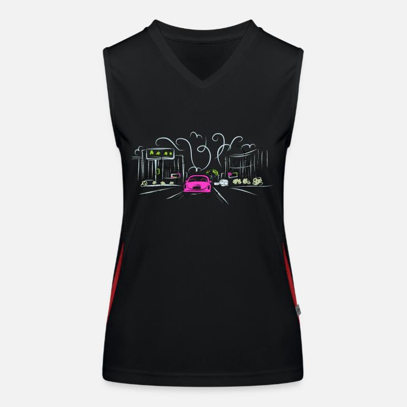 Moteurs rapides Débardeur respirant contrasté Femme