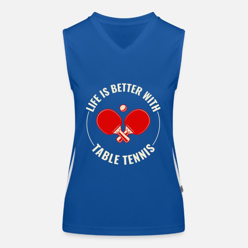 Ping Pong Master Table Tennis Coach Paddle Player Women's Functional Contrast Tank Top