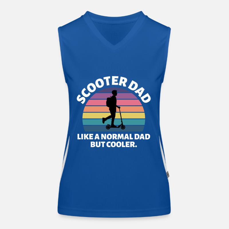 Electric Scooter Dad Driver E-Scooter Fathers day Women's Functional Contrast Tank Top
