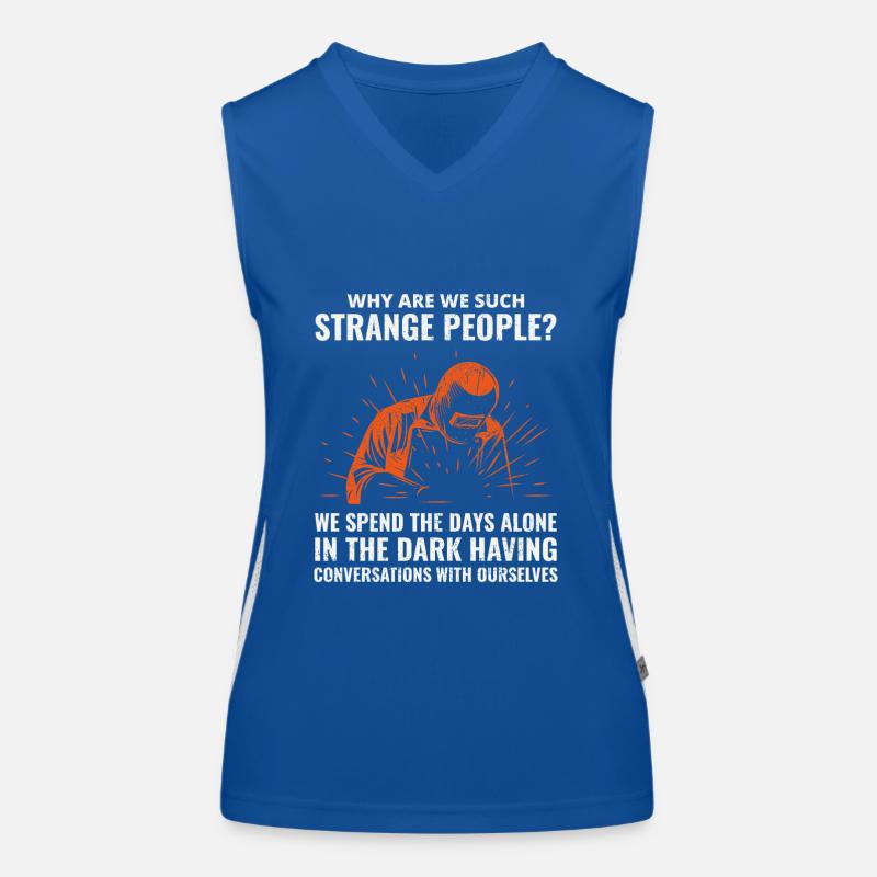 Schweißschweißer Metallbau Eisenarbeiter Funktionelles Kontrast-Tank Top für Frauen