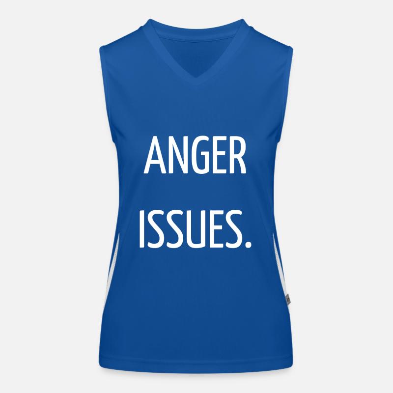Anger issues Débardeur respirant contrasté Femme