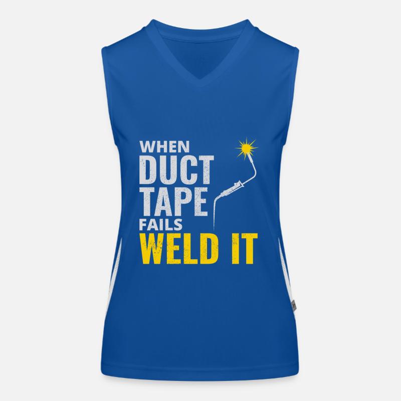 Welding Welder Metal Construction Ironworker Women's Functional Contrast Tank Top