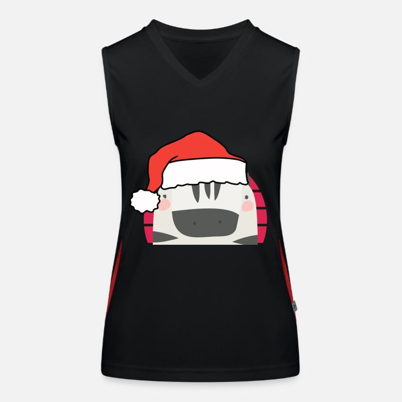Zèbre de Noël Débardeur respirant contrasté Femme