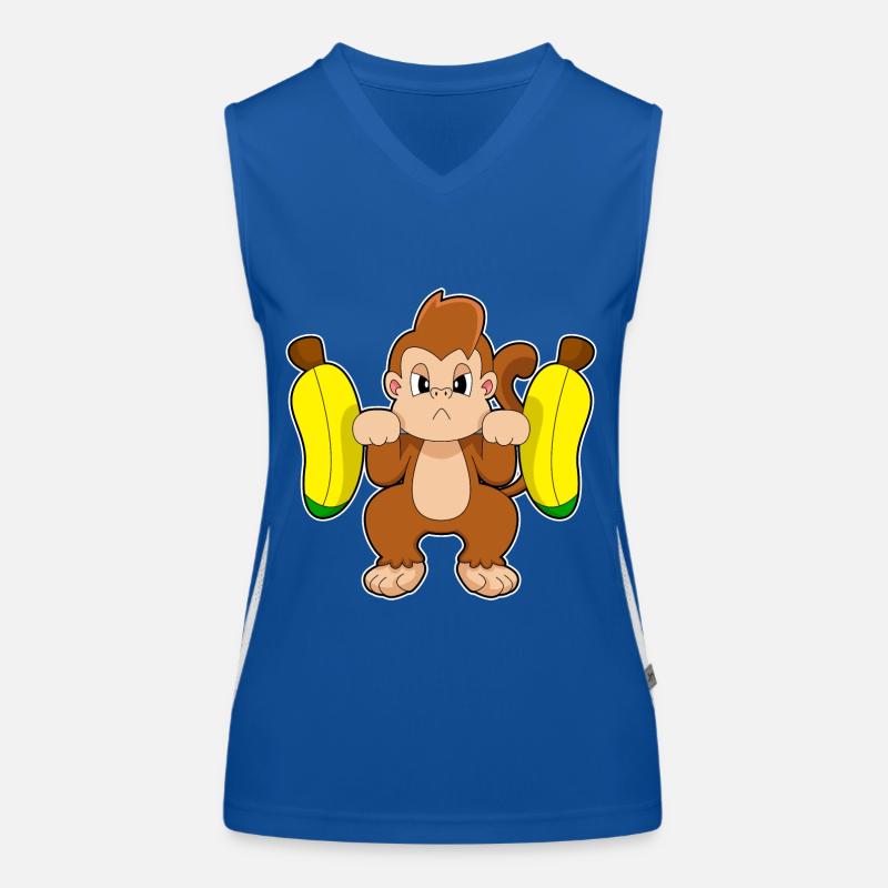 Affe Banane Hantel Funktionelles Kontrast-Tank Top für Frauen