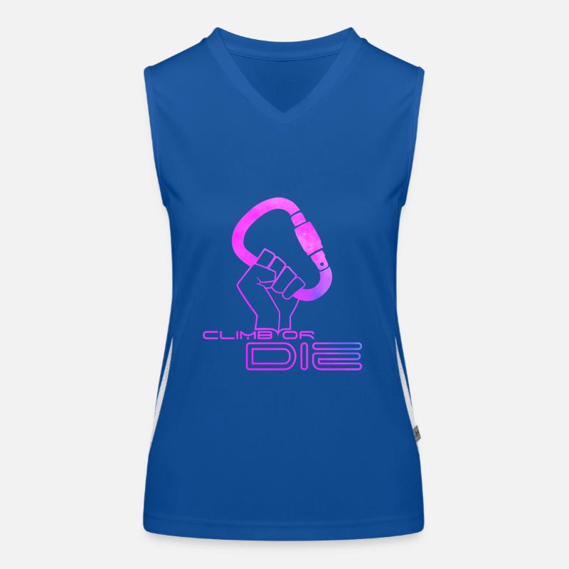 Klettern oder sterben! Funktionelles Kontrast-Tank Top für Frauen