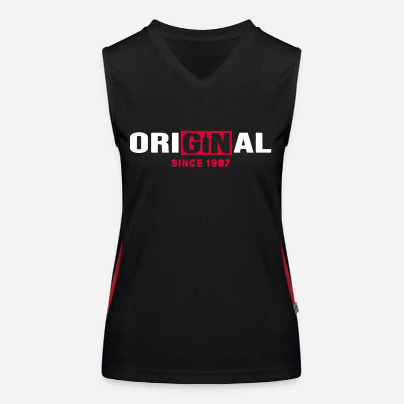 1987 Birthday anniversary Original Gin Women's Functional Contrast Tank Top