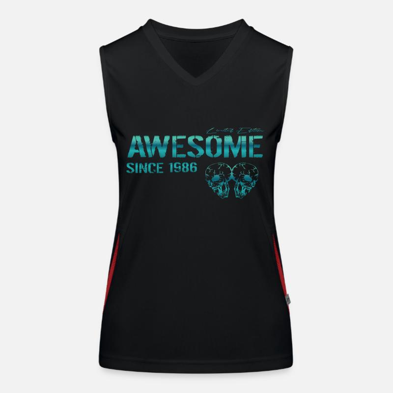 Awesome since 1986 Gift Women's Functional Contrast Tank Top
