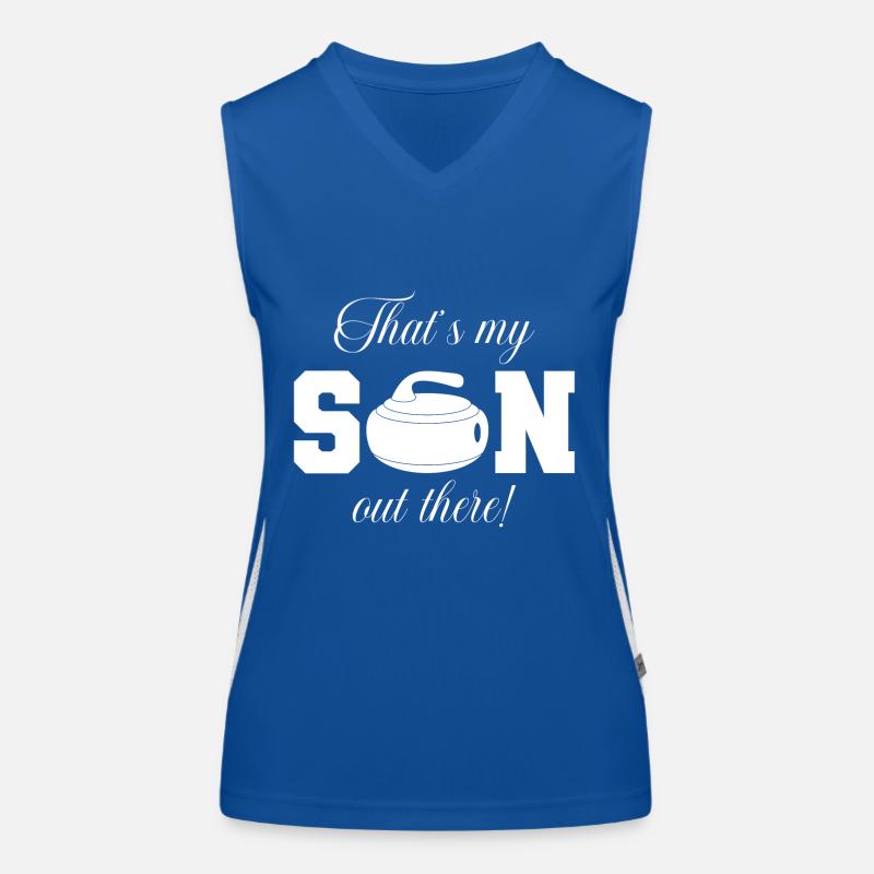 Curling Mama Winter Eissport Curler Muttertag Funktionelles Kontrast-Tank Top für Frauen