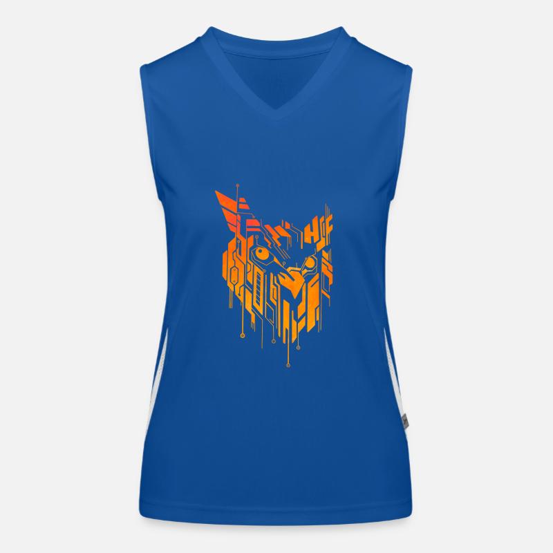 Short-circuit board owl Women's Functional Contrast Tank Top