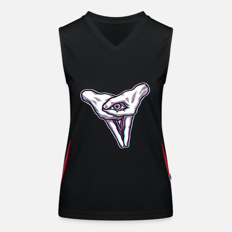 Eye blurred effect Women's Functional Contrast Tank Top