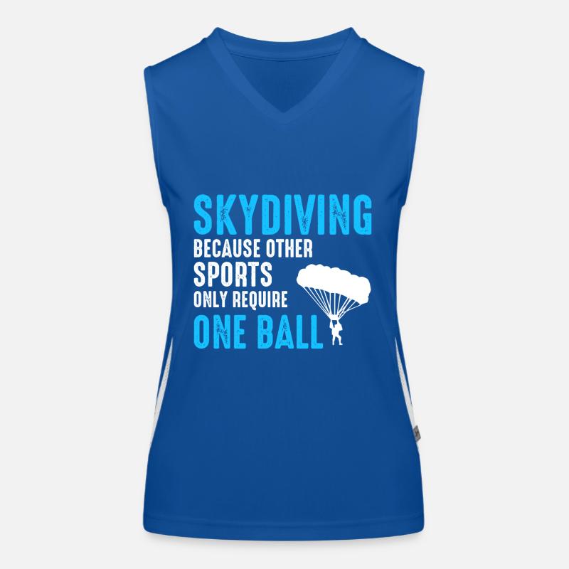 Skydiving Parachuting Extreme Sport Skydiver Women's Functional Contrast Tank Top