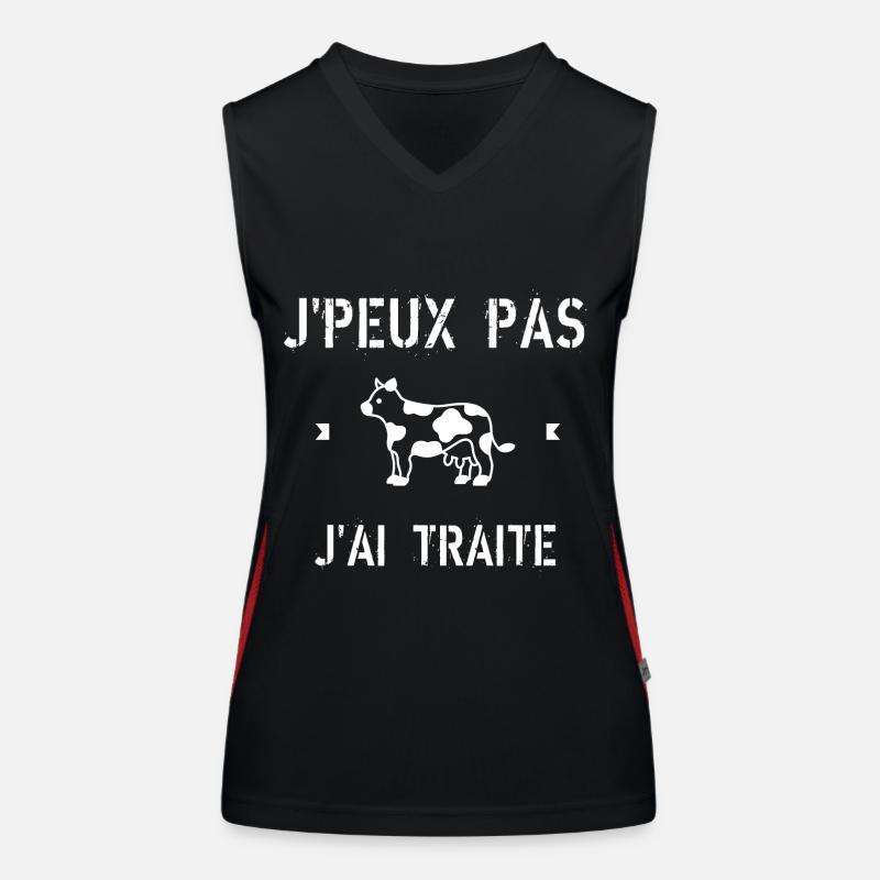 J Peux Pas J ai Traite Débardeur respirant contrasté Femme