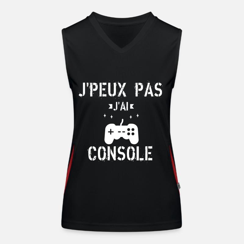 J Peux Pas J ai Console Débardeur respirant contrasté Femme