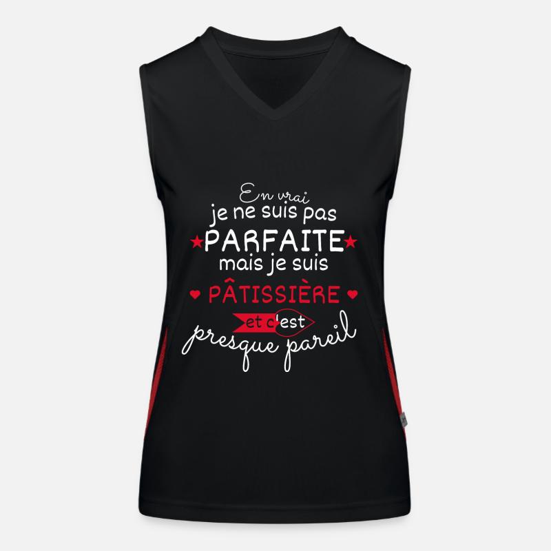 Pas parfaite mais Patissière Débardeur respirant contrasté Femme