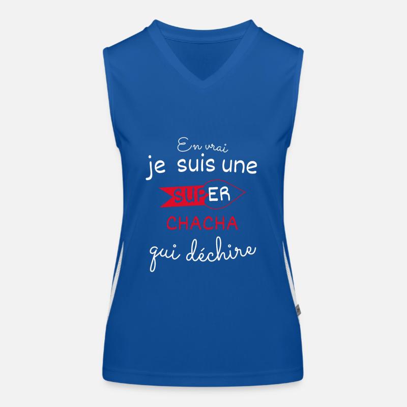 Super Chacha qui Déchire Débardeur respirant contrasté Femme