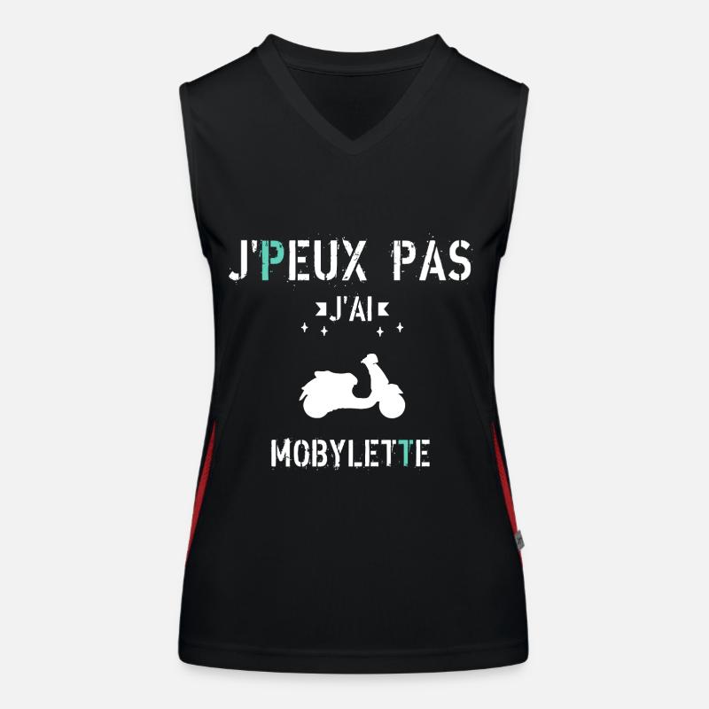 J Peux Pas J Ai Mobylette Débardeur respirant contrasté Femme