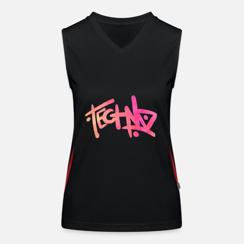 Techno-Tag Funktionelles Kontrast-Tank Top für Frauen
