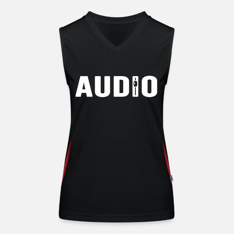audio tontechnik Funktionelles Kontrast-Tank Top für Frauen