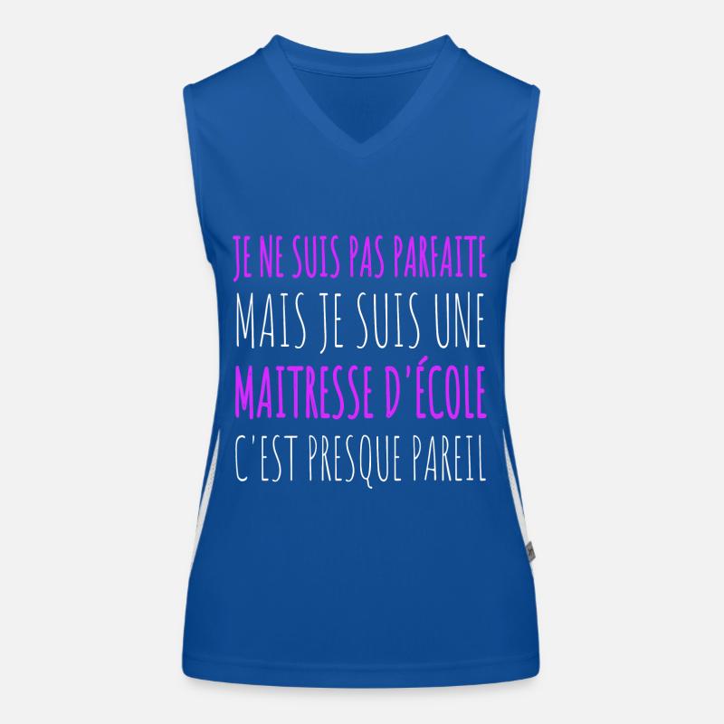 Maîtresse d' école pas parfaite humour maitresse Débardeur respirant contrasté Femme