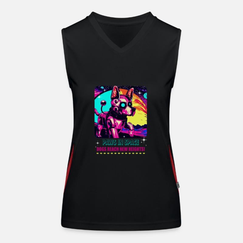 RoboVolt Style: Chien robot Débardeur respirant contrasté Femme