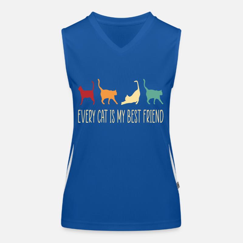 Cat Retro Saying Gift Women's Functional Contrast Tank Top