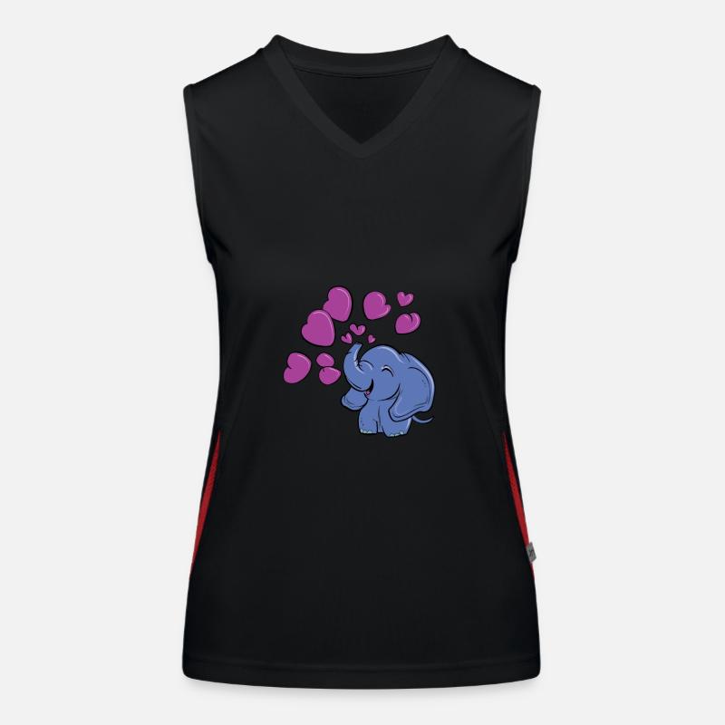 Aimer l’éléphant Débardeur respirant contrasté Femme