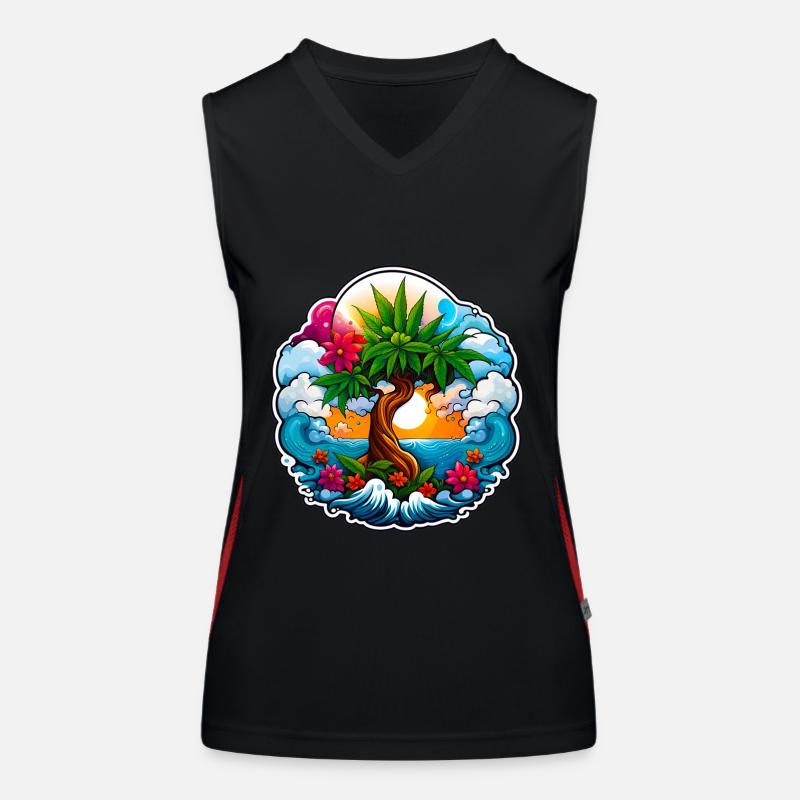 High waves 02 Funktionelles Kontrast-Tank Top für Frauen