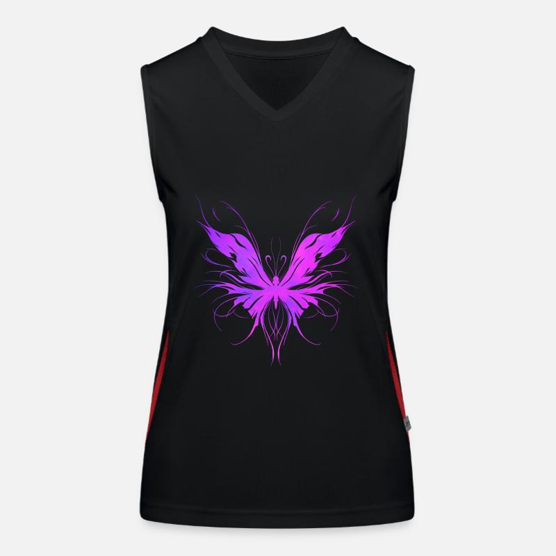 Purple Trash Butterfly Women's Functional Contrast Tank Top