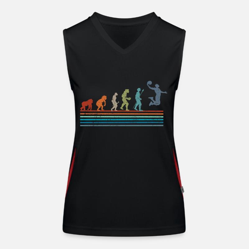 Évolution rétro vintage basketball Débardeur respirant contrasté Femme