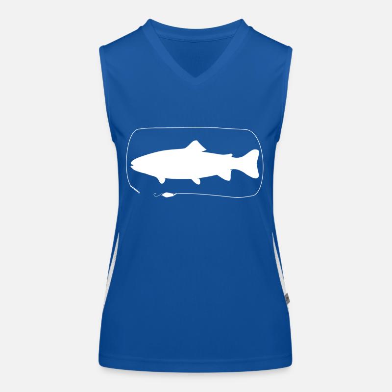 Forelle mit Spoon Funktionelles Kontrast-Tank Top für Frauen