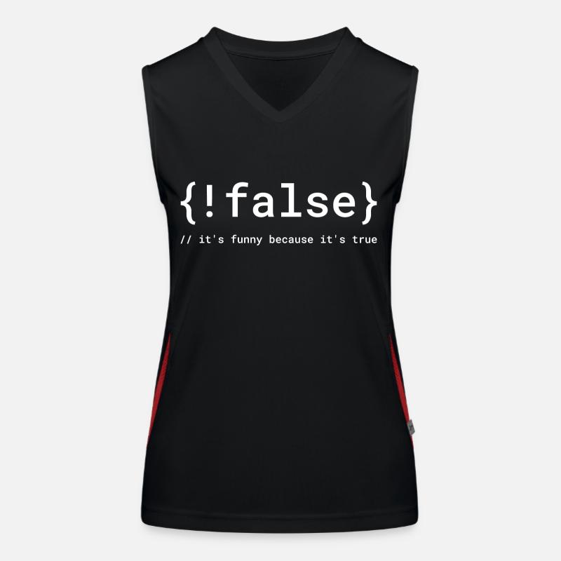 Code Humor Tee : La Blague Logique Débardeur respirant contrasté Femme