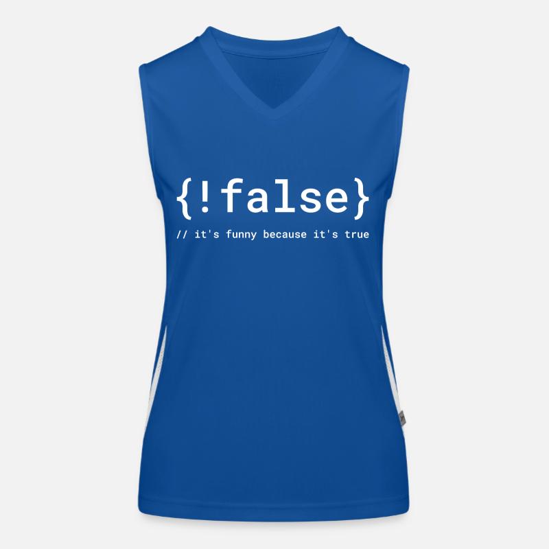 Code Humor Tee: The Logical Joke Women's Functional Contrast Tank Top