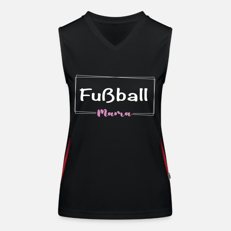 Fußball Mama Funktionelles Kontrast-Tank Top für Frauen