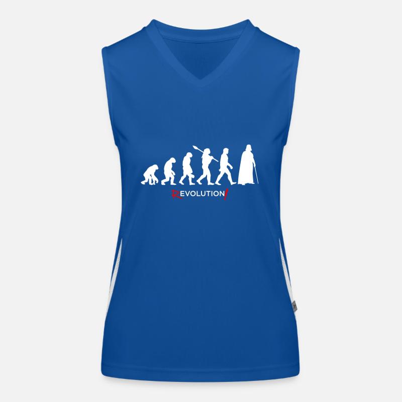 Revolution - Evolution Man Fun Twist 18 Funktionelles Kontrast-Tank Top für Frauen