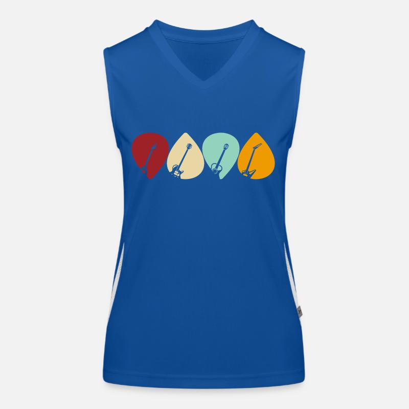 Conception de médiator pour guitaristes dans un style rétro Débardeur respirant contrasté Femme