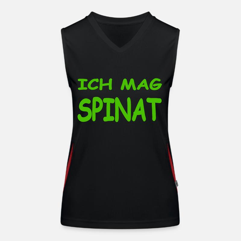 Spinat Funktionelles Kontrast-Tank Top für Frauen