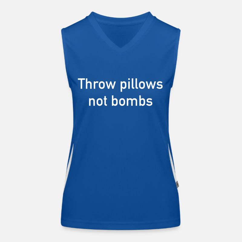 Throw Pillows Not Bombs Funktionelles Kontrast-Tank Top für Frauen