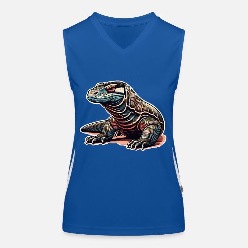 Komodowaran Komodo Dragon Funktionelles Kontrast-Tank Top für Frauen