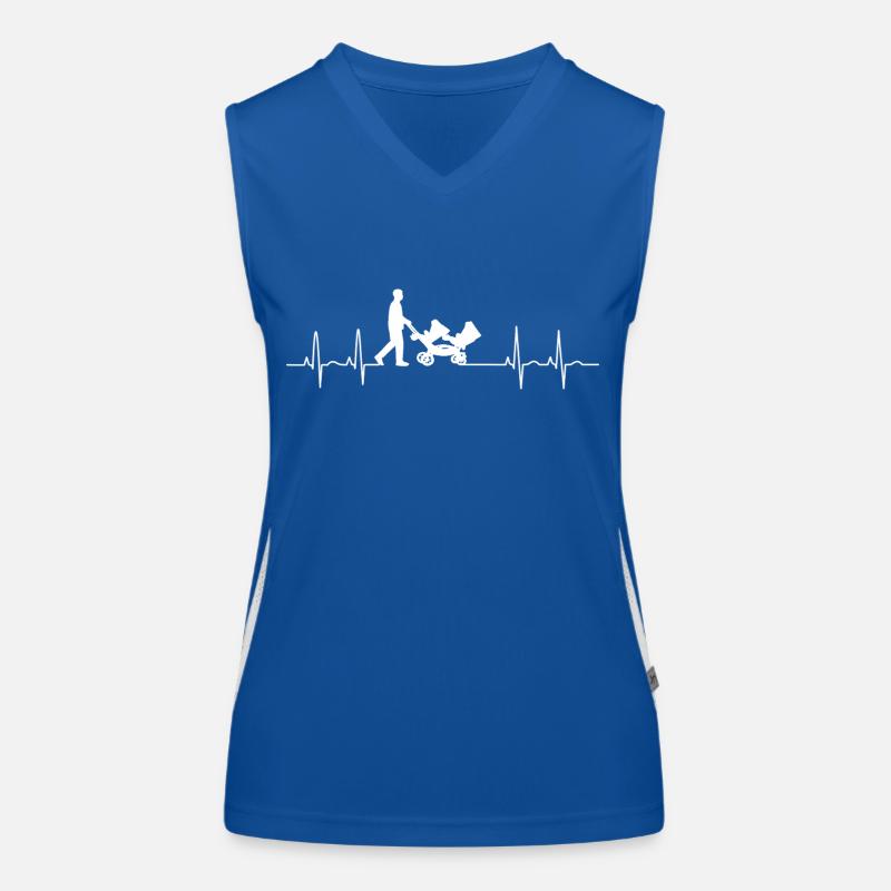 Heartbeat Stroller Gemini Cardiogram Women's Functional Contrast Tank Top